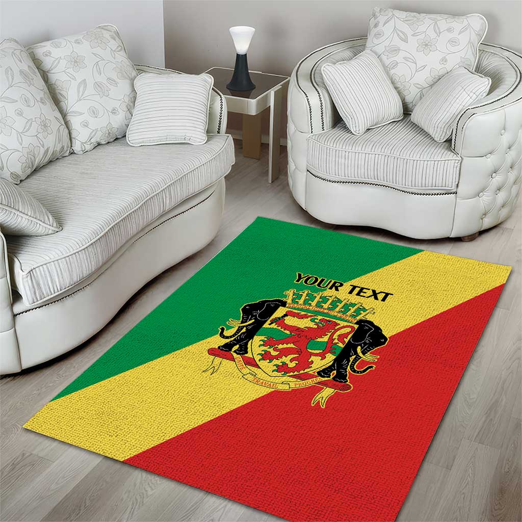 Republic of The Congo Personalized Area Rug Simple Flag Style - African Pride