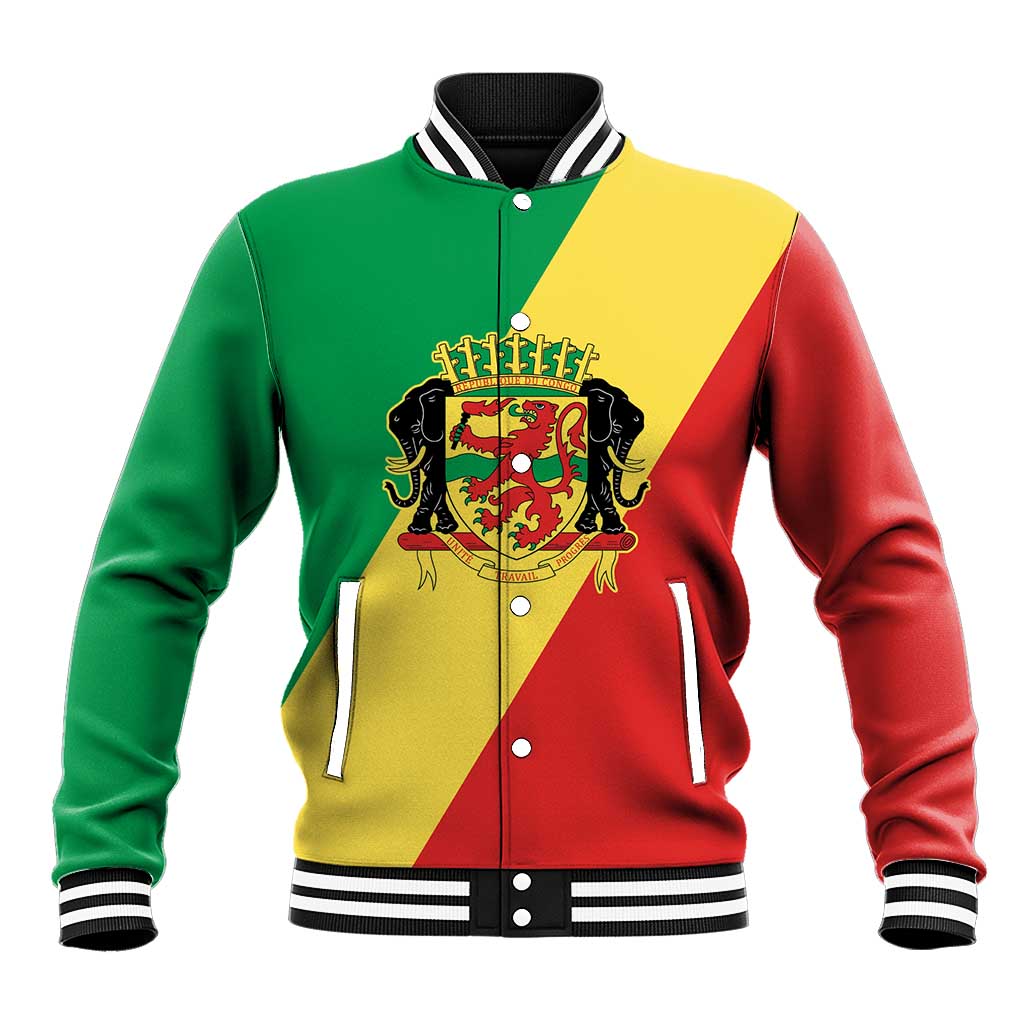 Republic of The Congo Personalized Baseball Jacket Simple Flag Style - African Pride