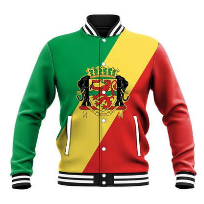 Republic of The Congo Personalized Baseball Jacket Simple Flag Style - African Pride