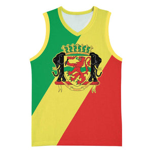 Republic of The Congo Personalized Basketball Jersey Simple Flag Style - African Pride