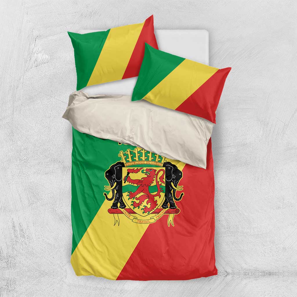 Republic of The Congo Personalized Bedding Set Simple Flag Style - African Pride