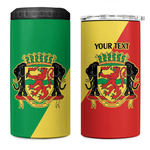 Republic of The Congo Personalized 4 in 1 Can Cooler Tumbler Simple Flag Style - African Pride