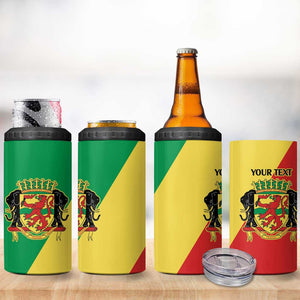 Republic of The Congo Personalized 4 in 1 Can Cooler Tumbler Simple Flag Style - African Pride