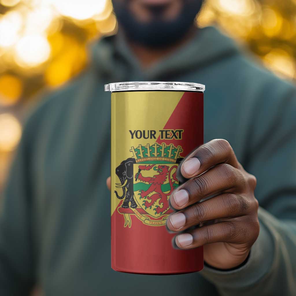 Republic of The Congo Personalized 4 in 1 Can Cooler Tumbler Simple Flag Style - African Pride