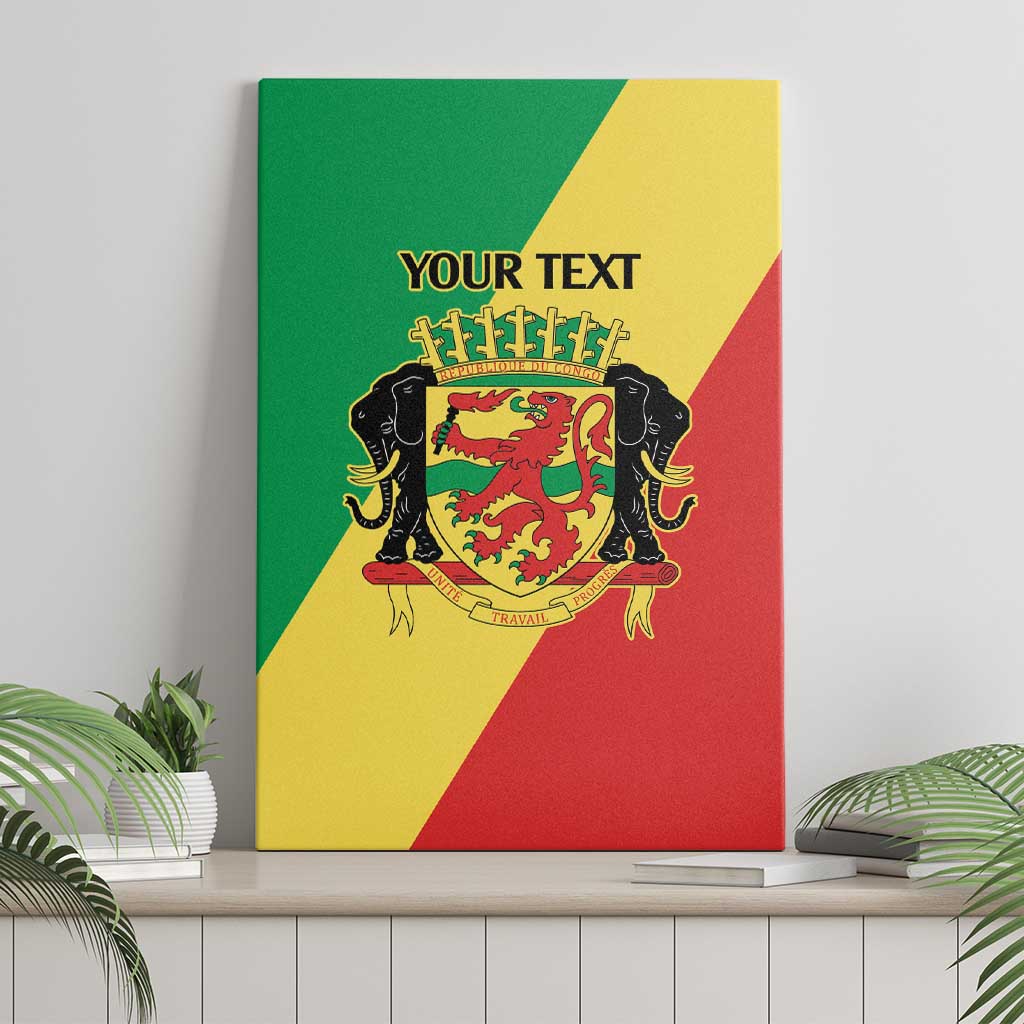 Republic of The Congo Personalized Canvas Wall Art Simple Flag Style - African Pride