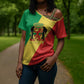 Republic of The Congo Personalized Cross Shoulder Shirt Simple Flag Style