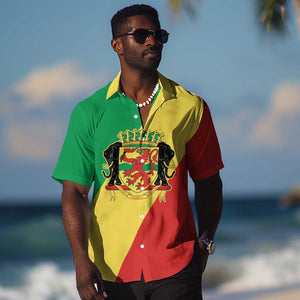 Republic of The Congo Personalized Hawaiian Shirt Simple Flag Style - African Pride