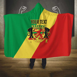 Republic of The Congo Personalized Hooded Blanket Simple Flag Style - African Pride