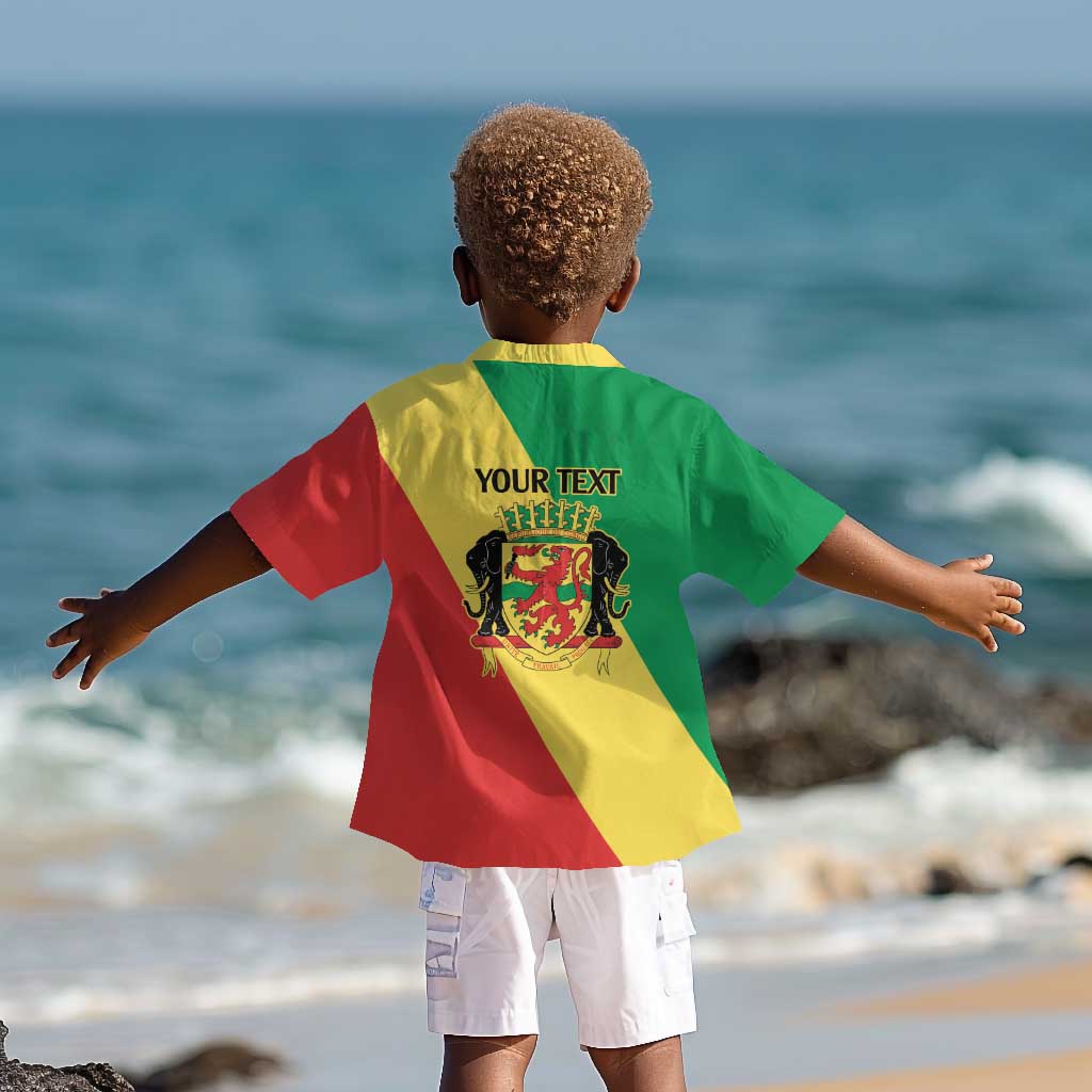 Republic of The Congo Personalized Kid Hawaiian Shirt Simple Flag Style - African Pride