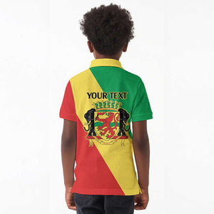 Republic of The Congo Personalized Kid Polo Shirt Simple Flag Style - African Pride