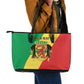 Republic of The Congo Personalized Leather Tote Bag Simple Flag Style - African Pride