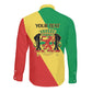 Republic of The Congo Personalized Long Sleeve Button Shirt Simple Flag Style - African Pride