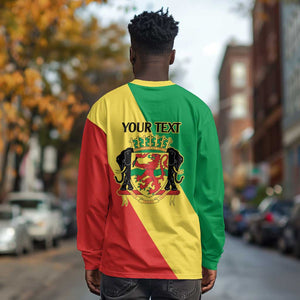 Republic of The Congo Personalized Long Sleeve Shirt Simple Flag Style - African Pride