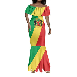 Republic of The Congo Personalized Mermaid Dress Simple Flag Style - African Pride