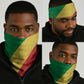 Republic of The Congo Neck Gaiter Simple Flag Style - African Pride