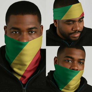 Republic of The Congo Neck Gaiter Simple Flag Style - African Pride