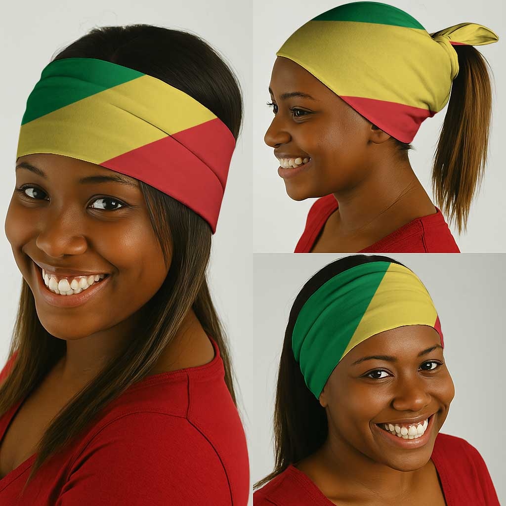 Republic of The Congo Neck Gaiter Simple Flag Style - African Pride
