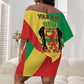 Republic of The Congo Personalized Off Shoulder Short Dress Simple Flag Style - African Pride