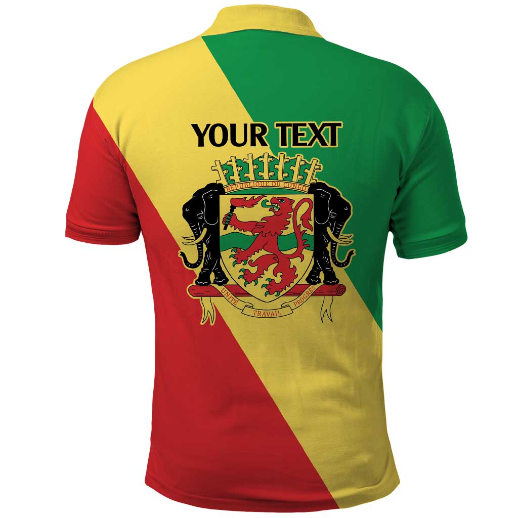 Republic of The Congo Personalized Polo Shirt Simple Flag Style - African Pride