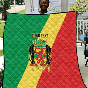 Republic of The Congo Personalized Quilt Simple Flag Style - African Pride
