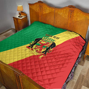 Republic of The Congo Personalized Quilt Simple Flag Style - African Pride
