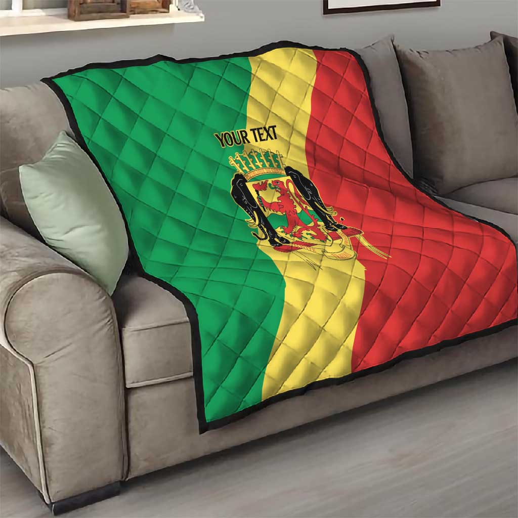 Republic of The Congo Personalized Quilt Simple Flag Style - African Pride
