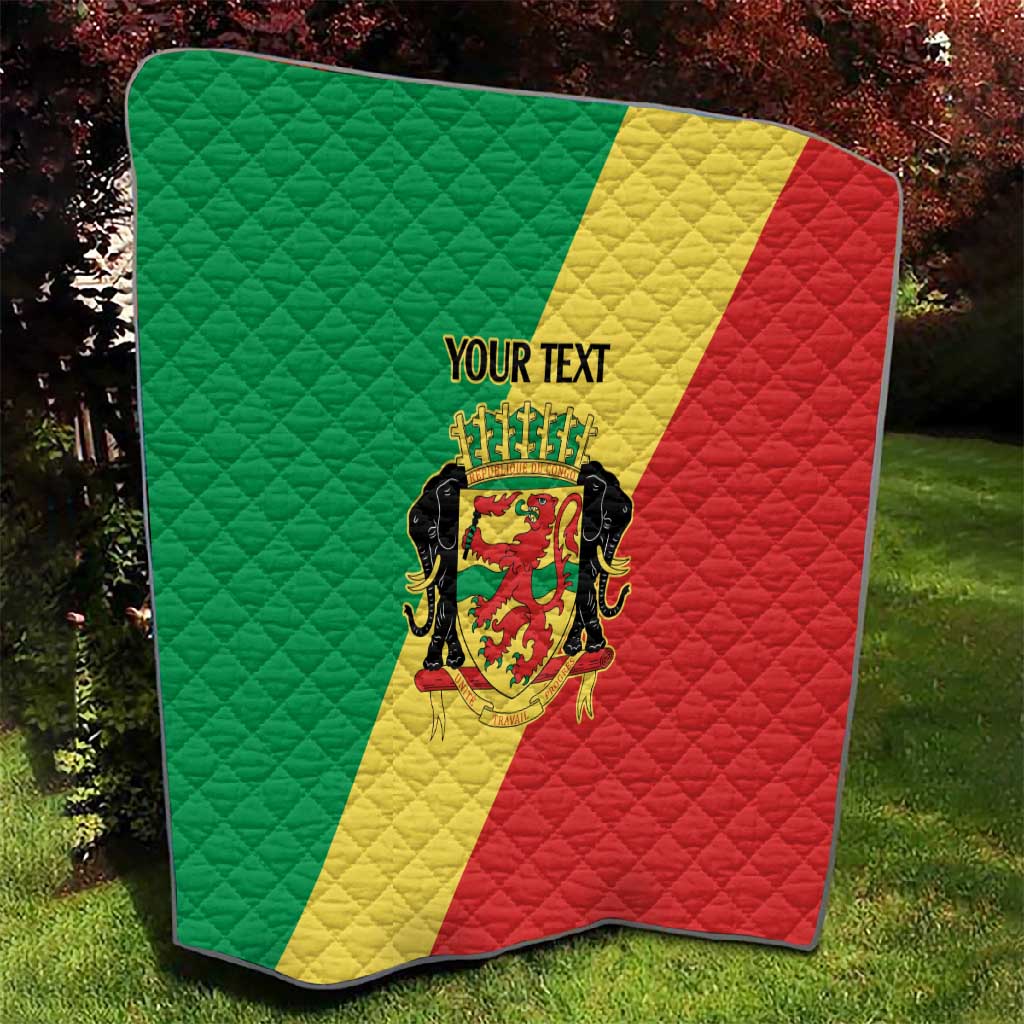 Republic of The Congo Personalized Quilt Simple Flag Style - African Pride