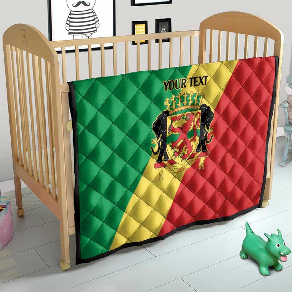 Republic of The Congo Personalized Quilt Simple Flag Style - African Pride