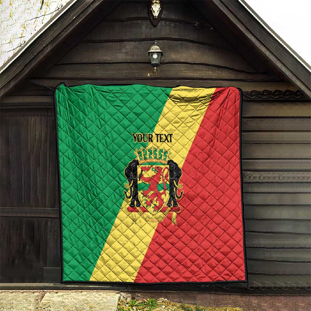 Republic of The Congo Personalized Quilt Simple Flag Style - African Pride