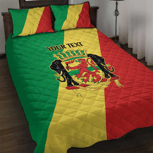 Republic of The Congo Personalized Quilt Bed Set Simple Flag Style - African Pride