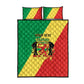 Republic of The Congo Personalized Quilt Bed Set Simple Flag Style - African Pride