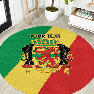 Republic of The Congo Personalized Round Carpet Simple Flag Style - African Pride
