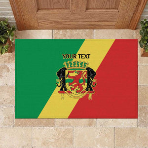 Republic of The Congo Personalized Rubber Doormat Simple Flag Style - African Pride