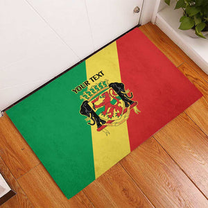 Republic of The Congo Personalized Rubber Doormat Simple Flag Style - African Pride