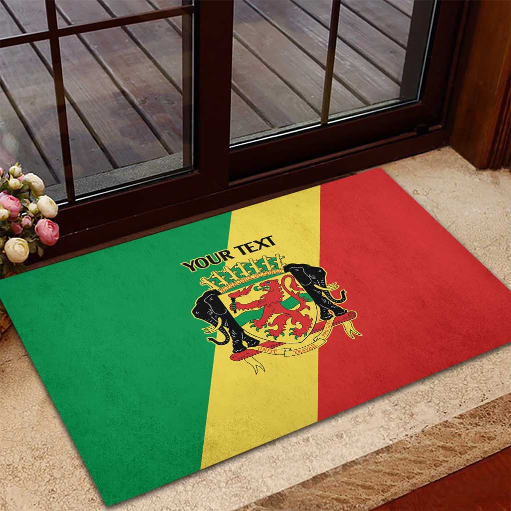 Republic of The Congo Personalized Rubber Doormat Simple Flag Style - African Pride