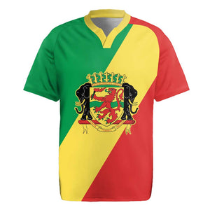 Republic of The Congo Personalized Rugby Jersey Simple Flag Style - African Pride