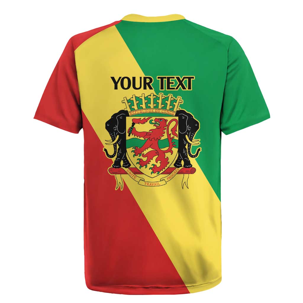 Republic of The Congo Personalized Rugby Jersey Simple Flag Style - African Pride