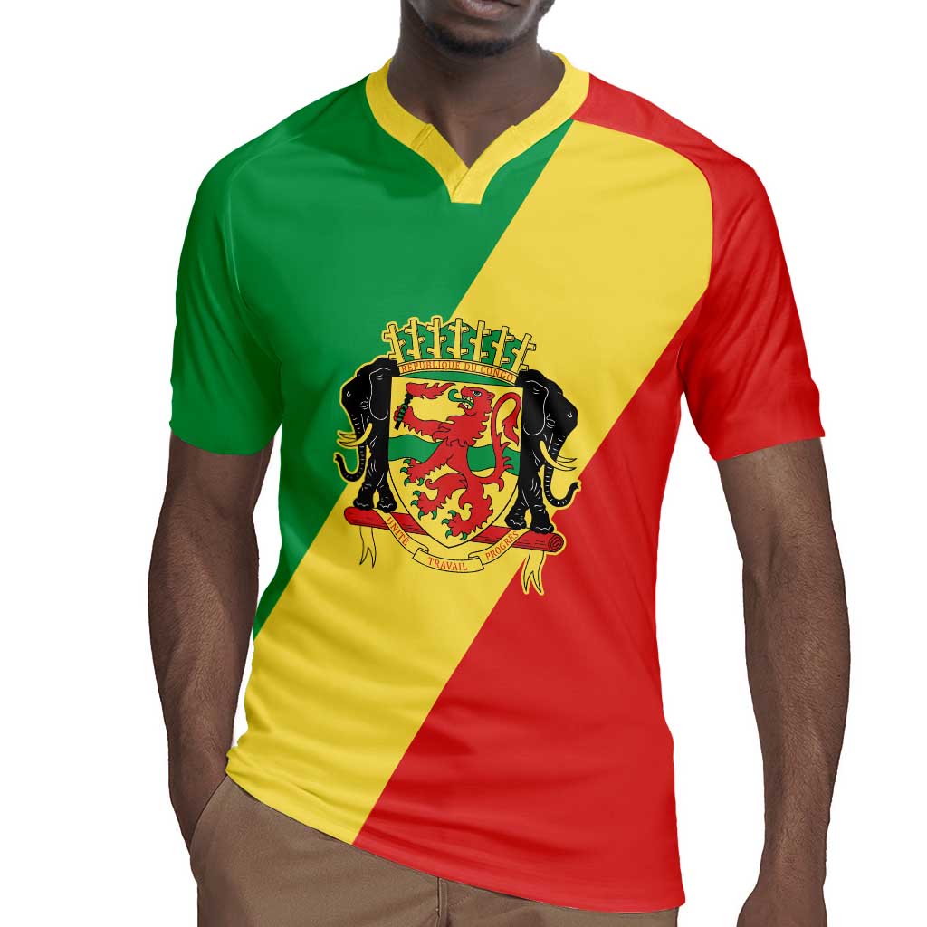 Republic of The Congo Personalized Rugby Jersey Simple Flag Style - African Pride