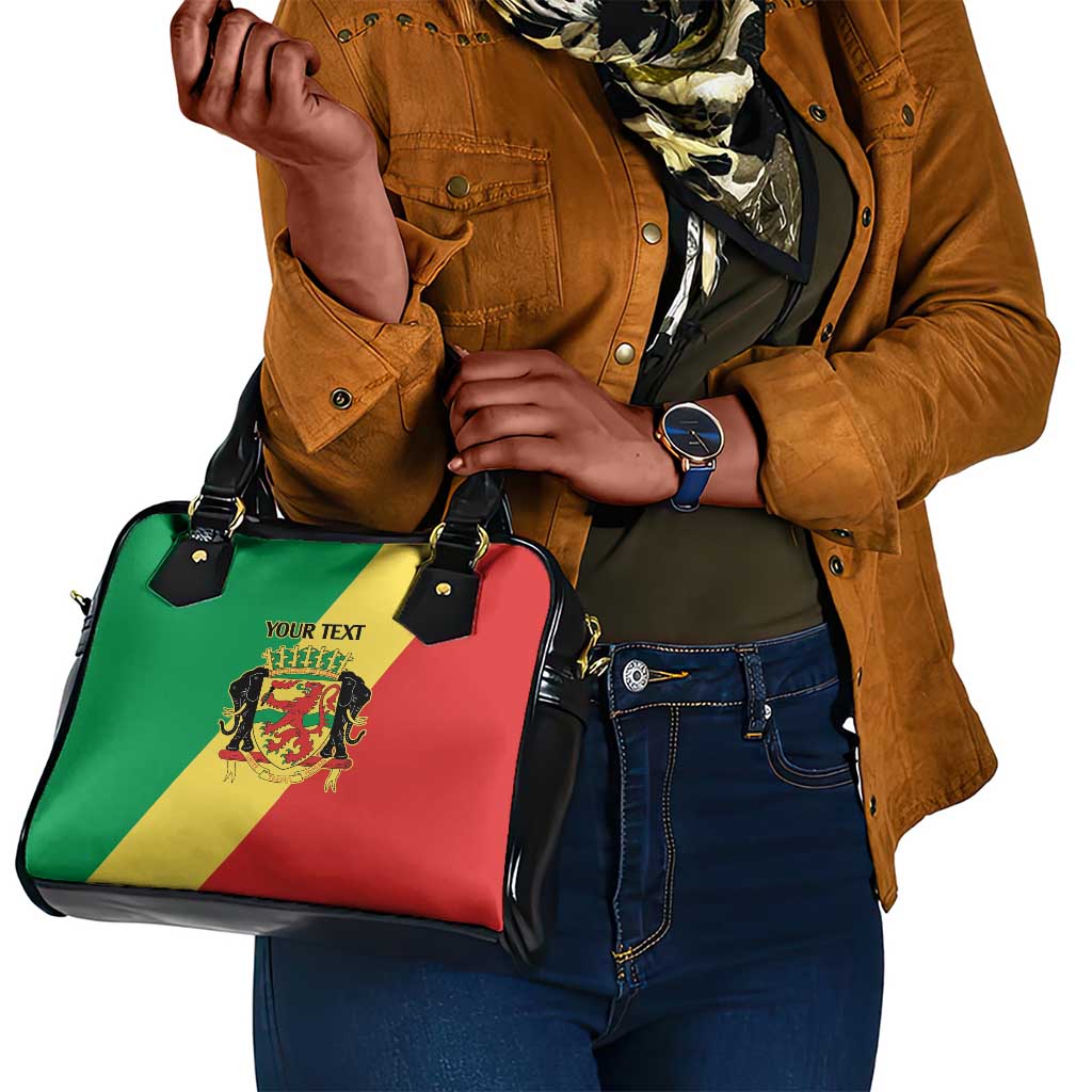 Republic of The Congo Personalized Shoulder Handbag Simple Flag Style - African Pride