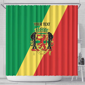 Republic of The Congo Personalized Shower Curtain Simple Flag Style - African Pride