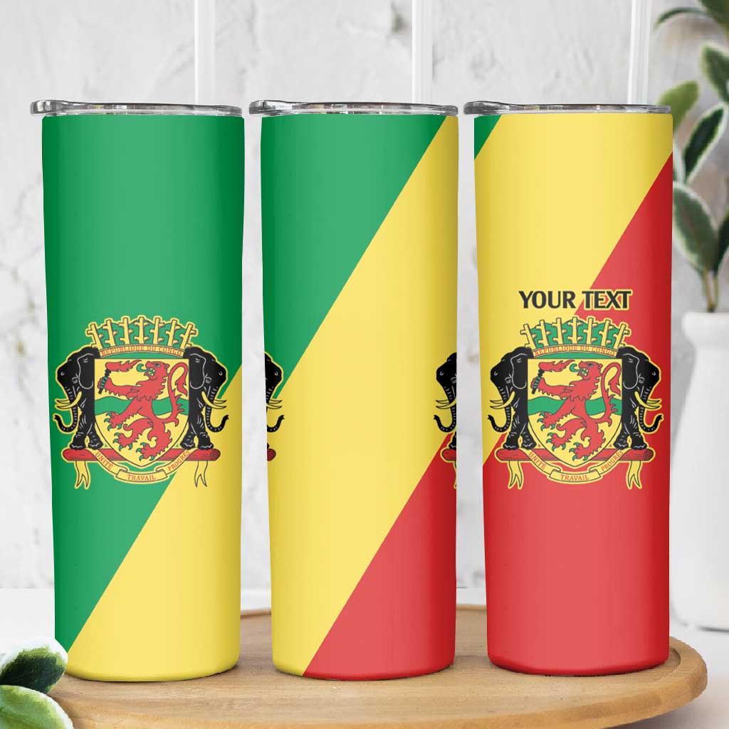 Republic of The Congo Personalized Skinny Tumbler Simple Flag Style - African Pride