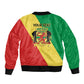 Republic of The Congo Personalized Sleeve Zip Bomber Jacket Simple Flag Style - African Pride