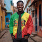 Republic of The Congo Personalized Sleeve Zip Bomber Jacket Simple Flag Style - African Pride
