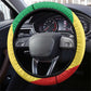 Republic of The Congo Steering Wheel Cover Simple Flag Style - African Pride
