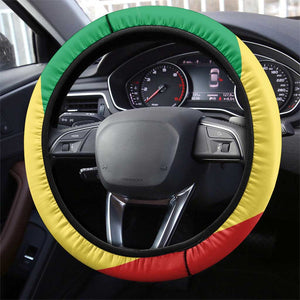 Republic of The Congo Steering Wheel Cover Simple Flag Style - African Pride