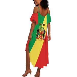 Republic of The Congo Personalized Summer Maxi Dress Simple Flag Style - African Pride