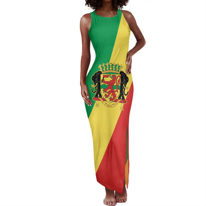 Republic of The Congo Personalized Tank Maxi Dress Simple Flag Style - African Pride