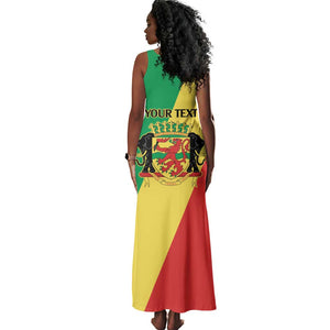 Republic of The Congo Personalized Tank Maxi Dress Simple Flag Style - African Pride