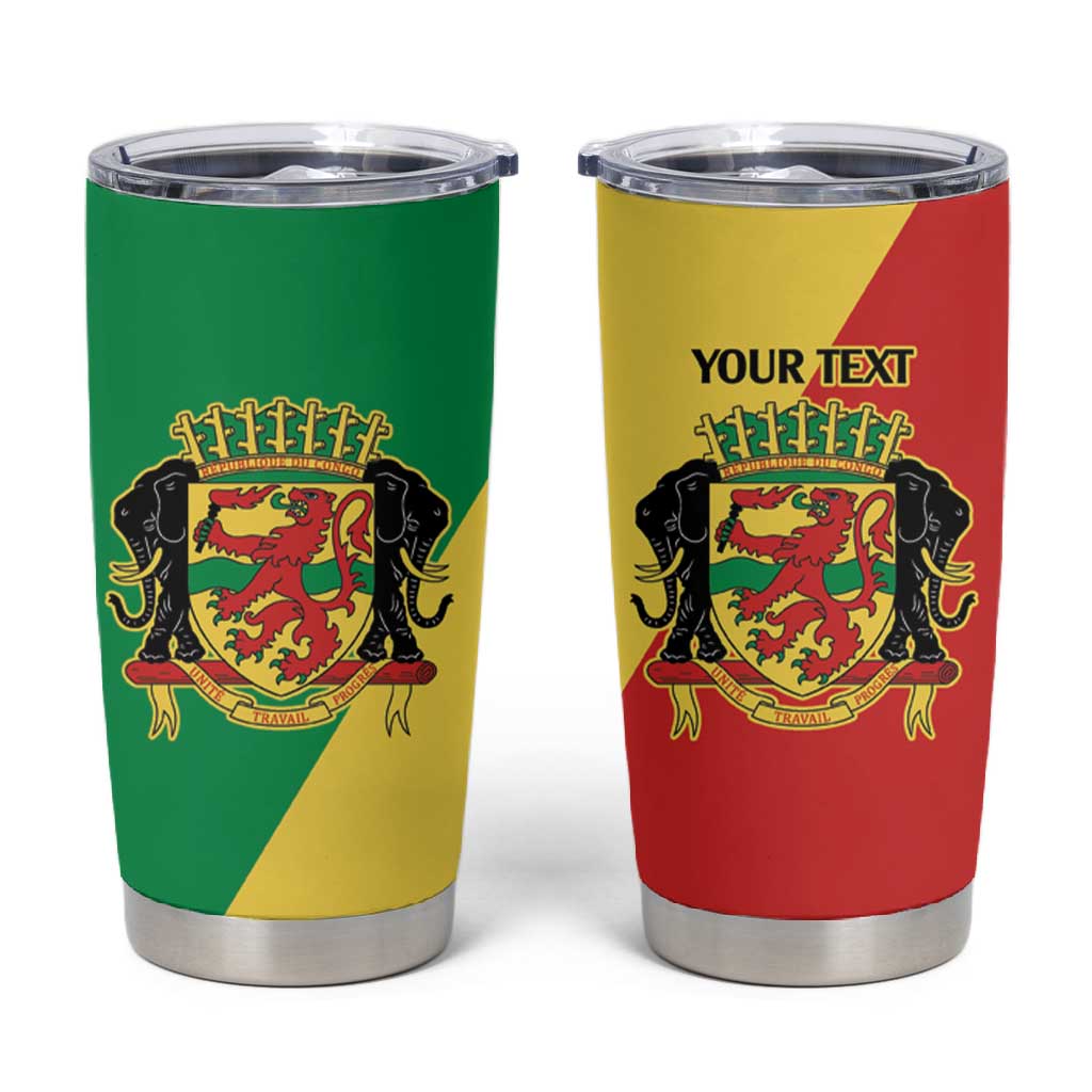 Republic of The Congo Personalized Tumbler Cup Simple Flag Style - African Pride