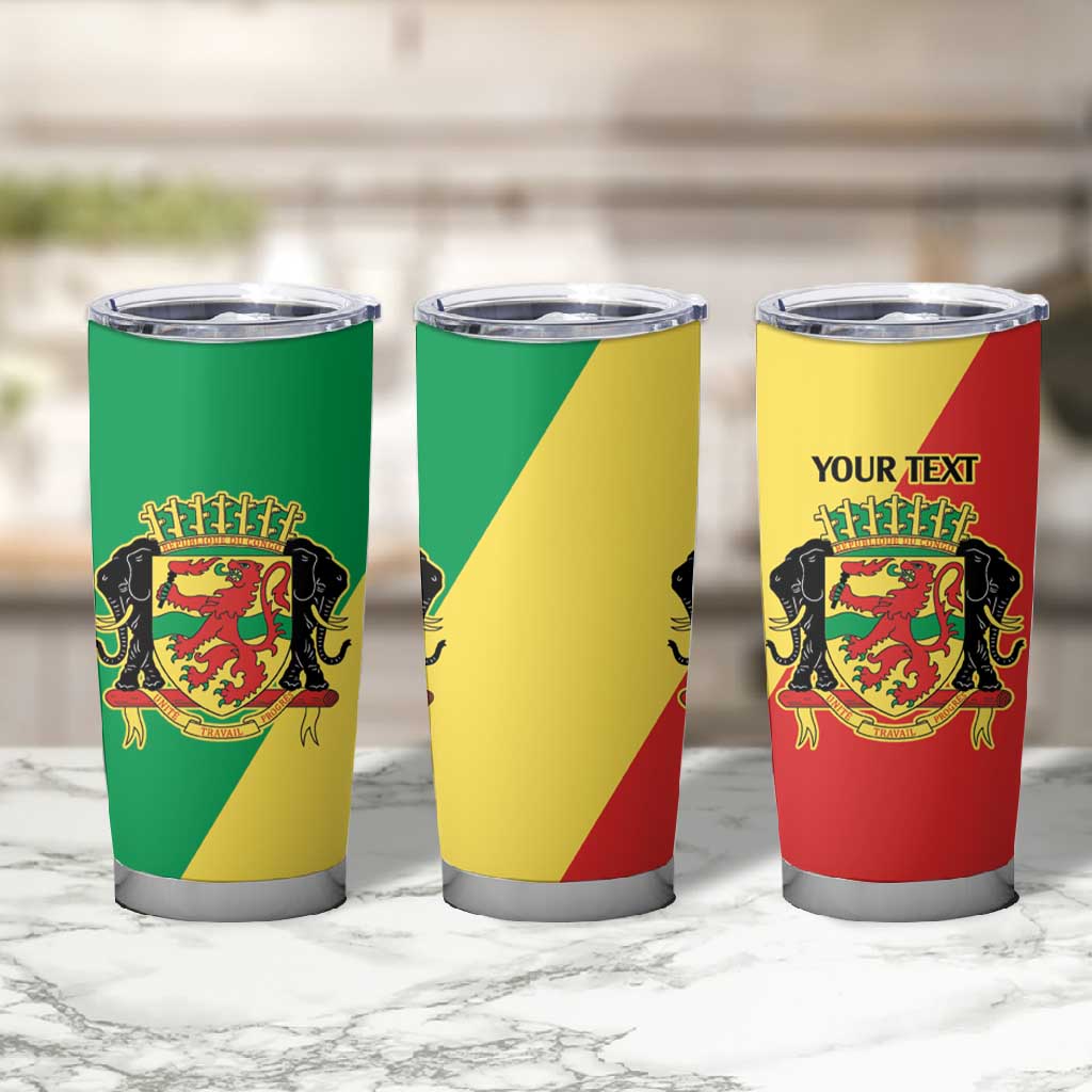 Republic of The Congo Personalized Tumbler Cup Simple Flag Style - African Pride